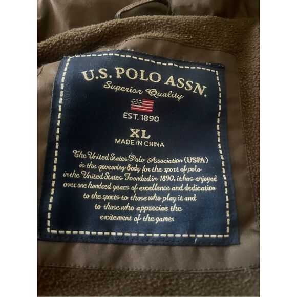 US Polo Assn Mens Beige Lightweight Windbreaker Jacket Size XL - Picture 4 of 16